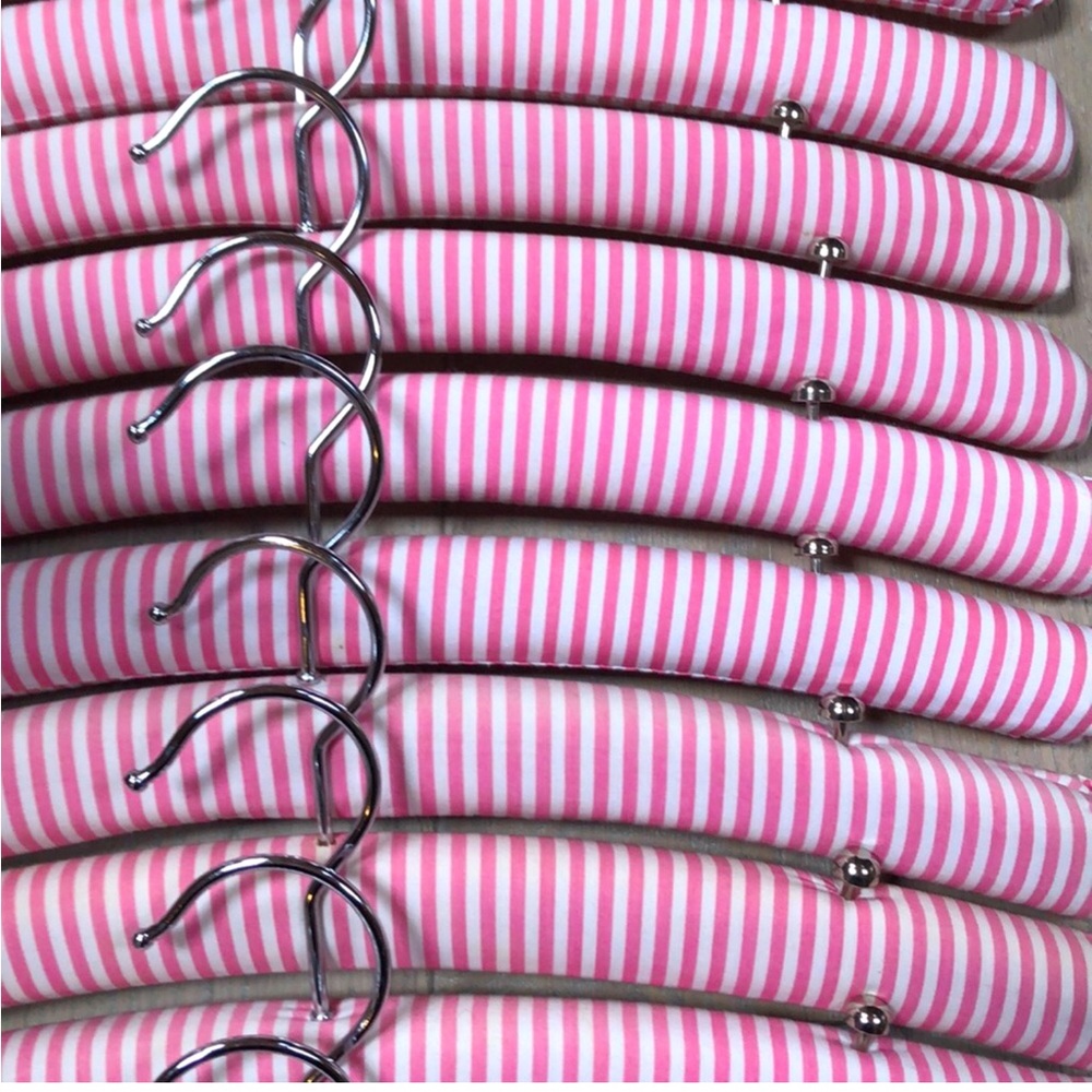 Vintage Victoria Secret PINK Striped Hangers Set of 5 - Picture 4 of 6